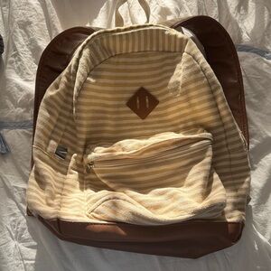 WILD FABLE Striped Tan and Brown Backpack
